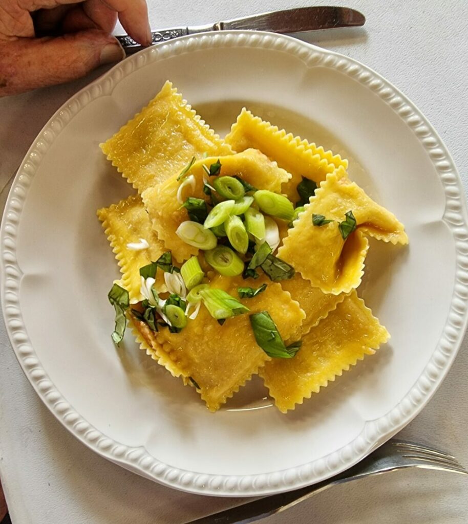 Day Centres lunch crab and lobster ravioli